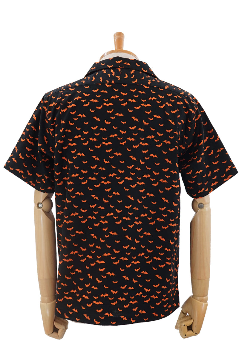 S/S Print Italian Collar Shirt “FLYING BAT”