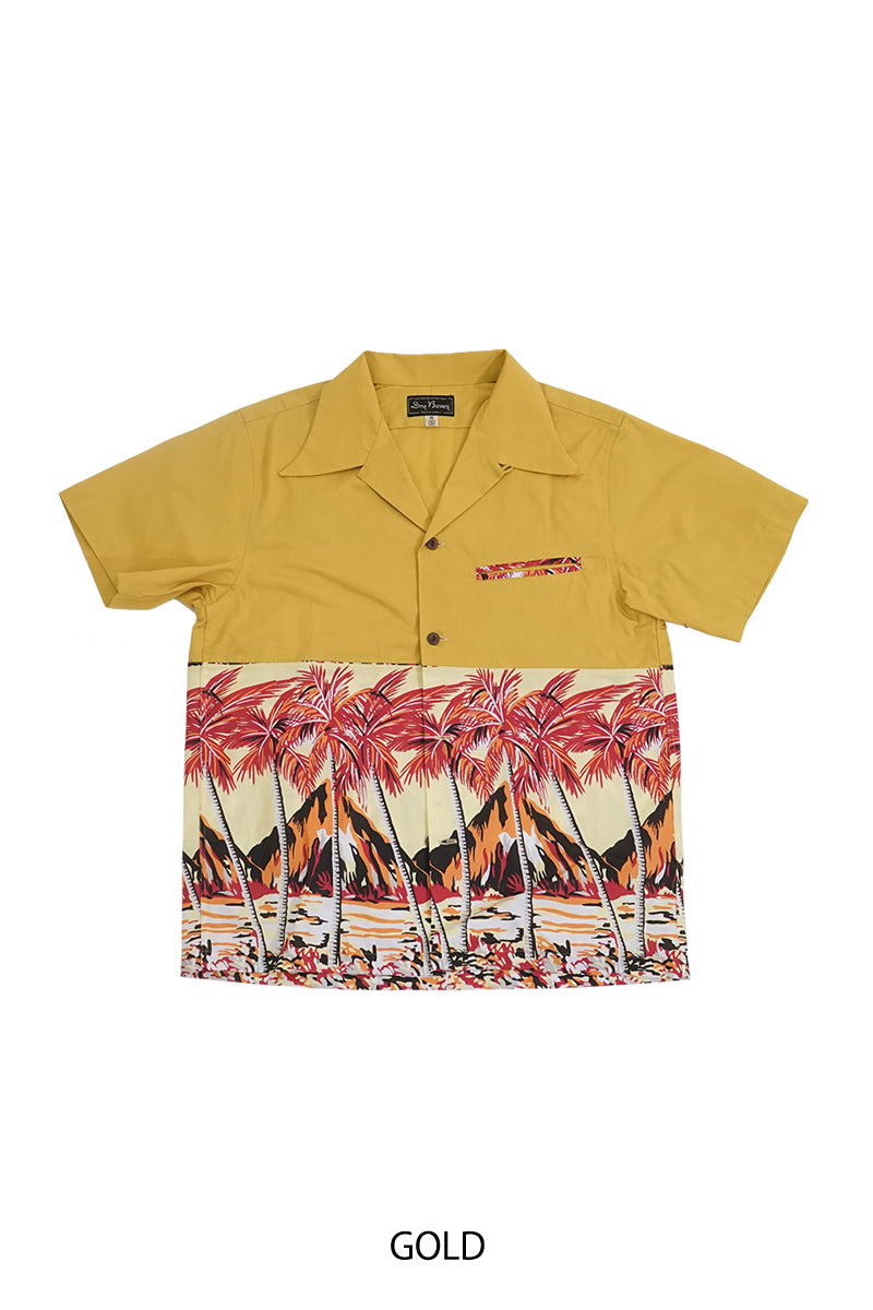 S/S 2Tone Hawaiian Shirt “PALM TREE”