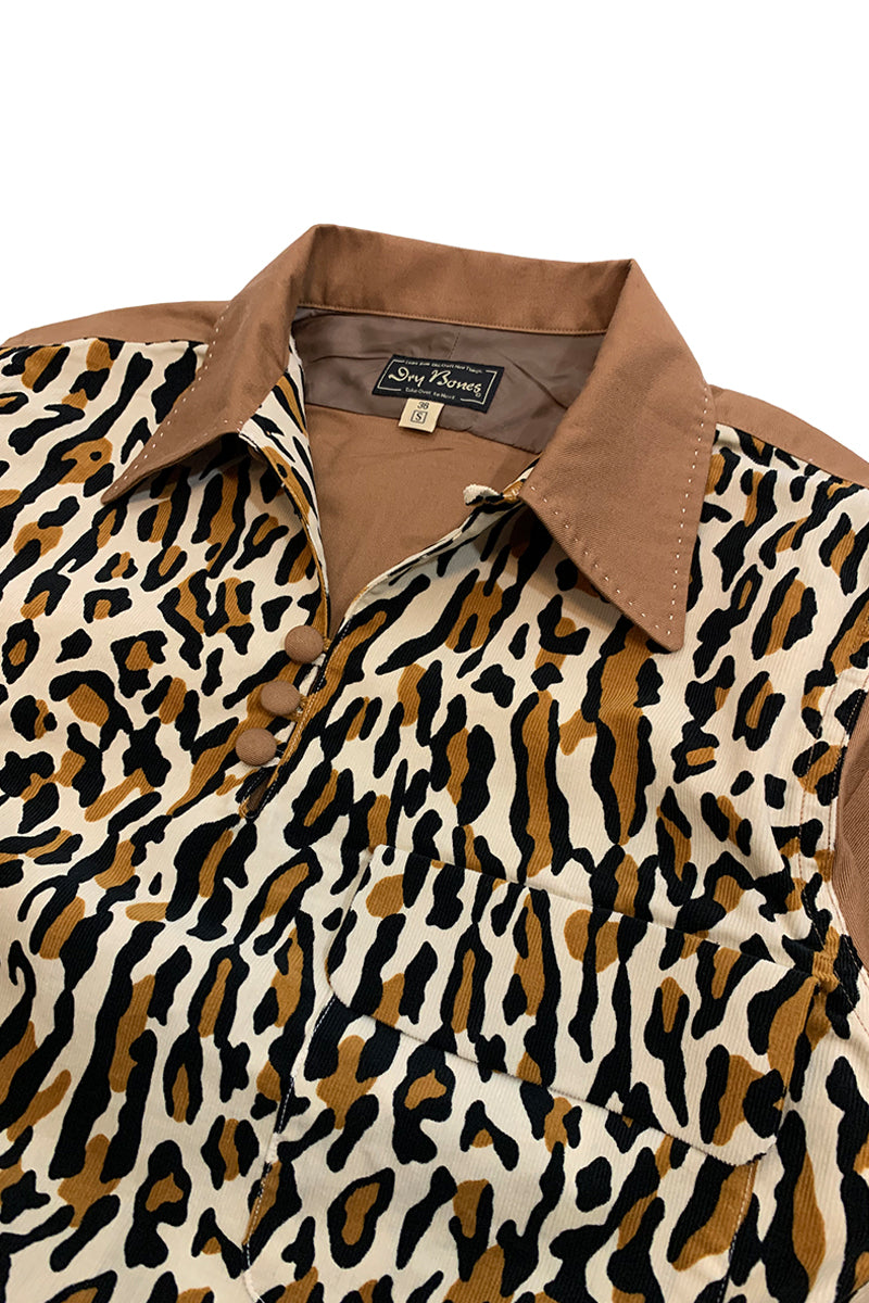 2tone Print Gaucho Shirt “VINCENT’S LEO”