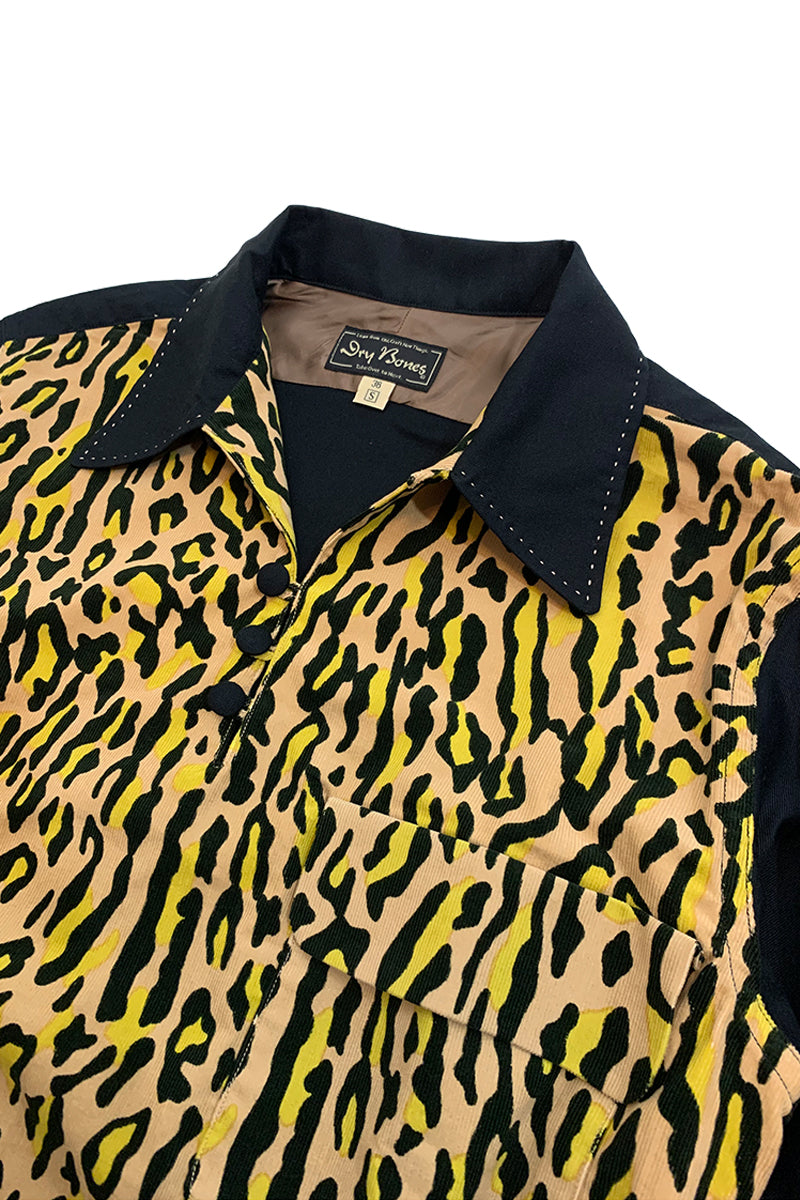 2tone Print Gaucho Shirt “VINCENT’S LEO”