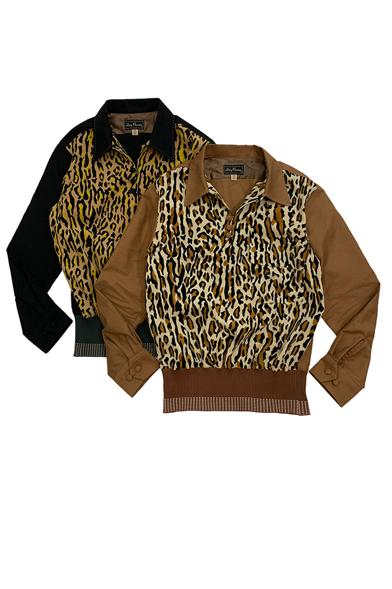 2tone Print Gaucho Shirt “VINCENT’S LEO”