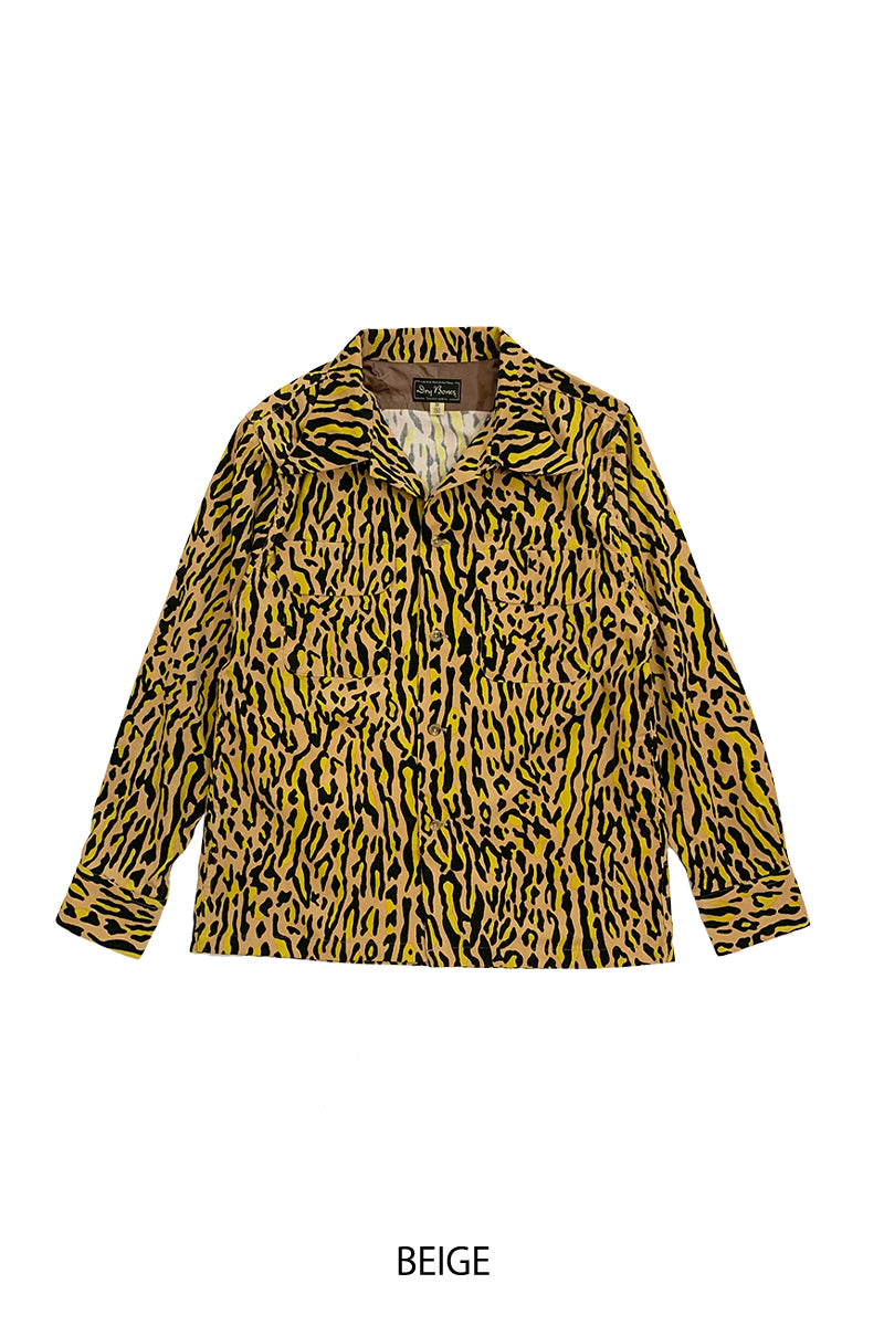 Print 2 Flap Open Shirt “VINCENT’S LEO”