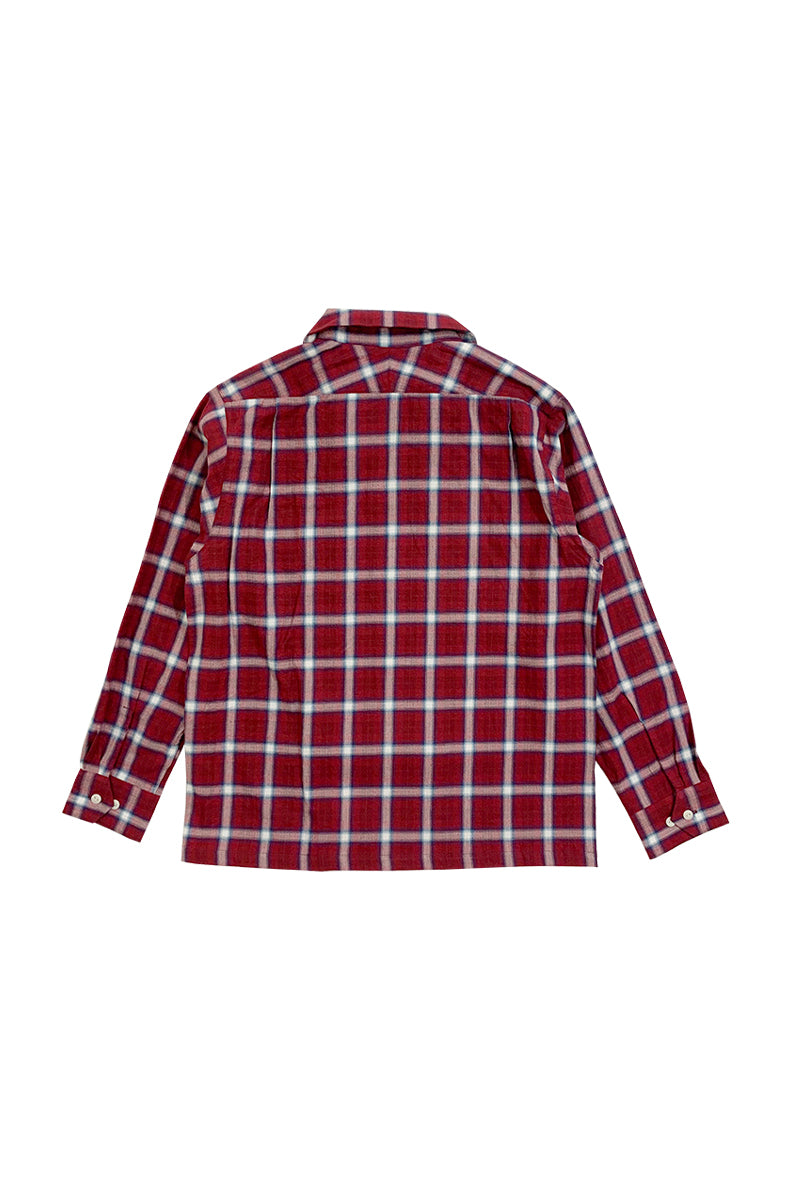 Ombre Check 2 Flap Work Open Shirt