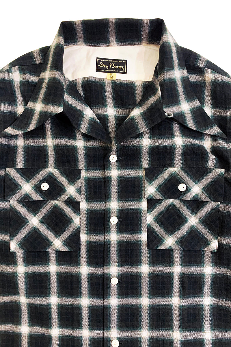 Ombre Check 2 Flap Work Open Shirt