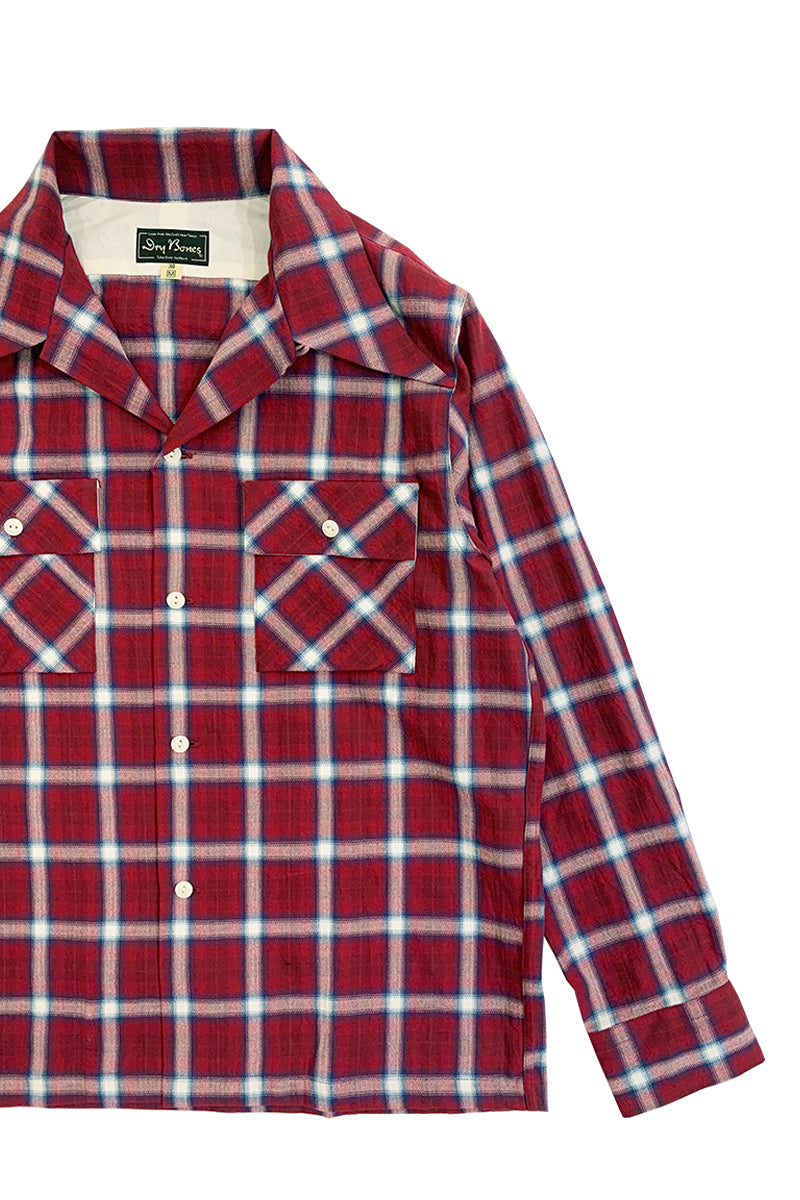 Ombre Check 2 Flap Work Open Shirt