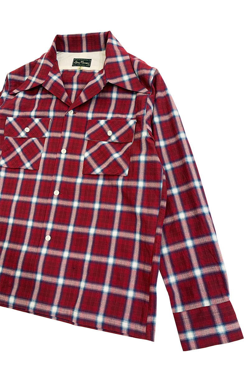 Ombre Check 2 Flap Work Open Shirt