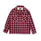 Ombre Check 2 Flap Work Open Shirt