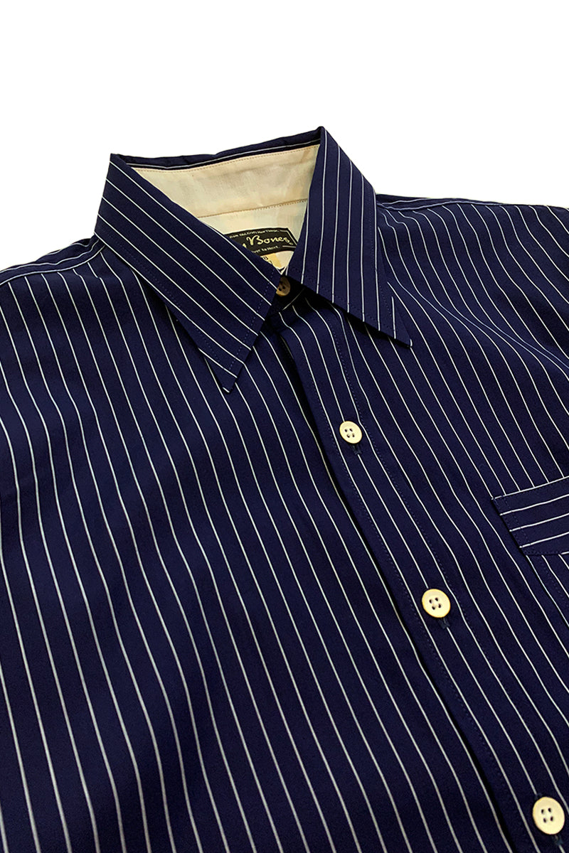 Navy Stripe Work Shirt