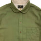 Solid Flannel Round Collar Work Shirt