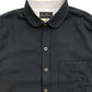 Solid Flannel Round Collar Work Shirt