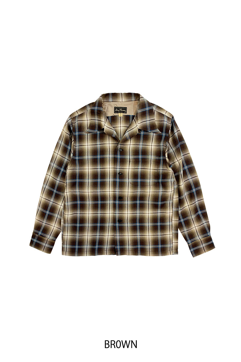 Ombre Check Open Shirt