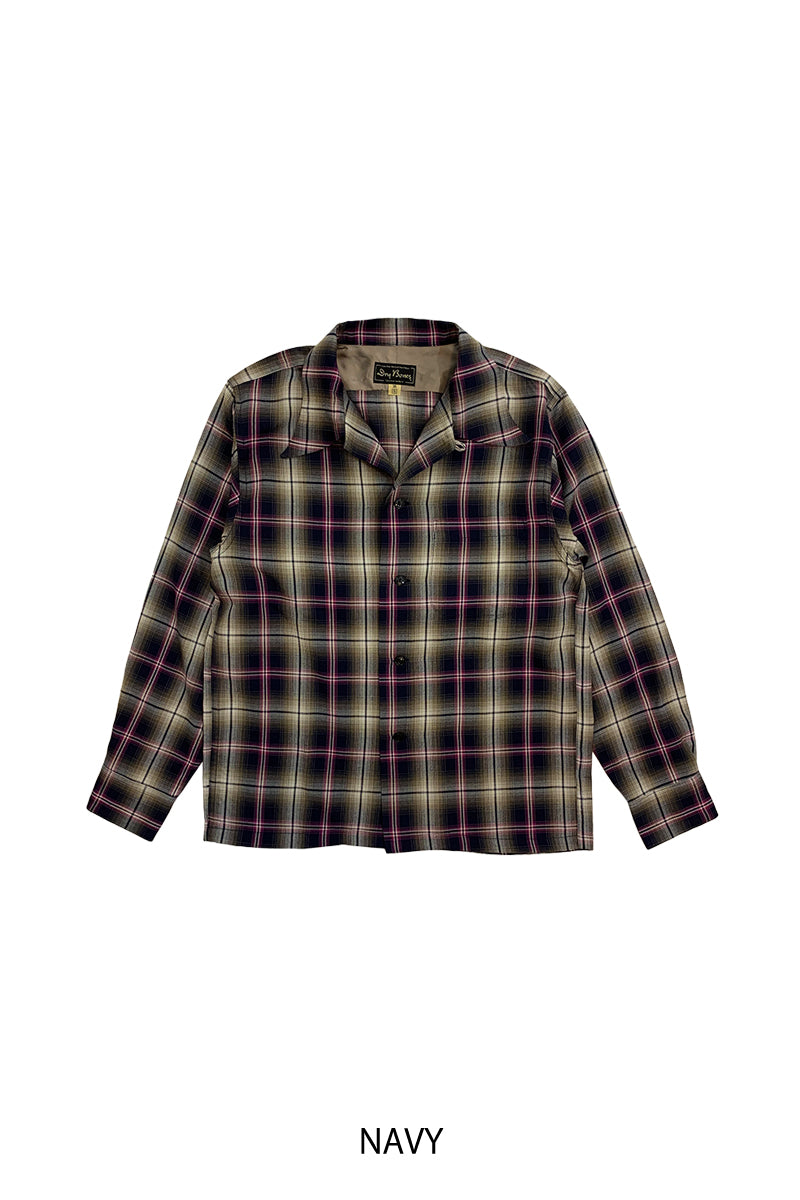 Ombre Check Open Shirt