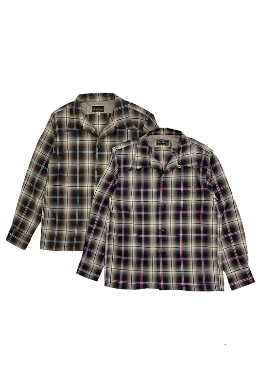 Ombre Check Open Shirt