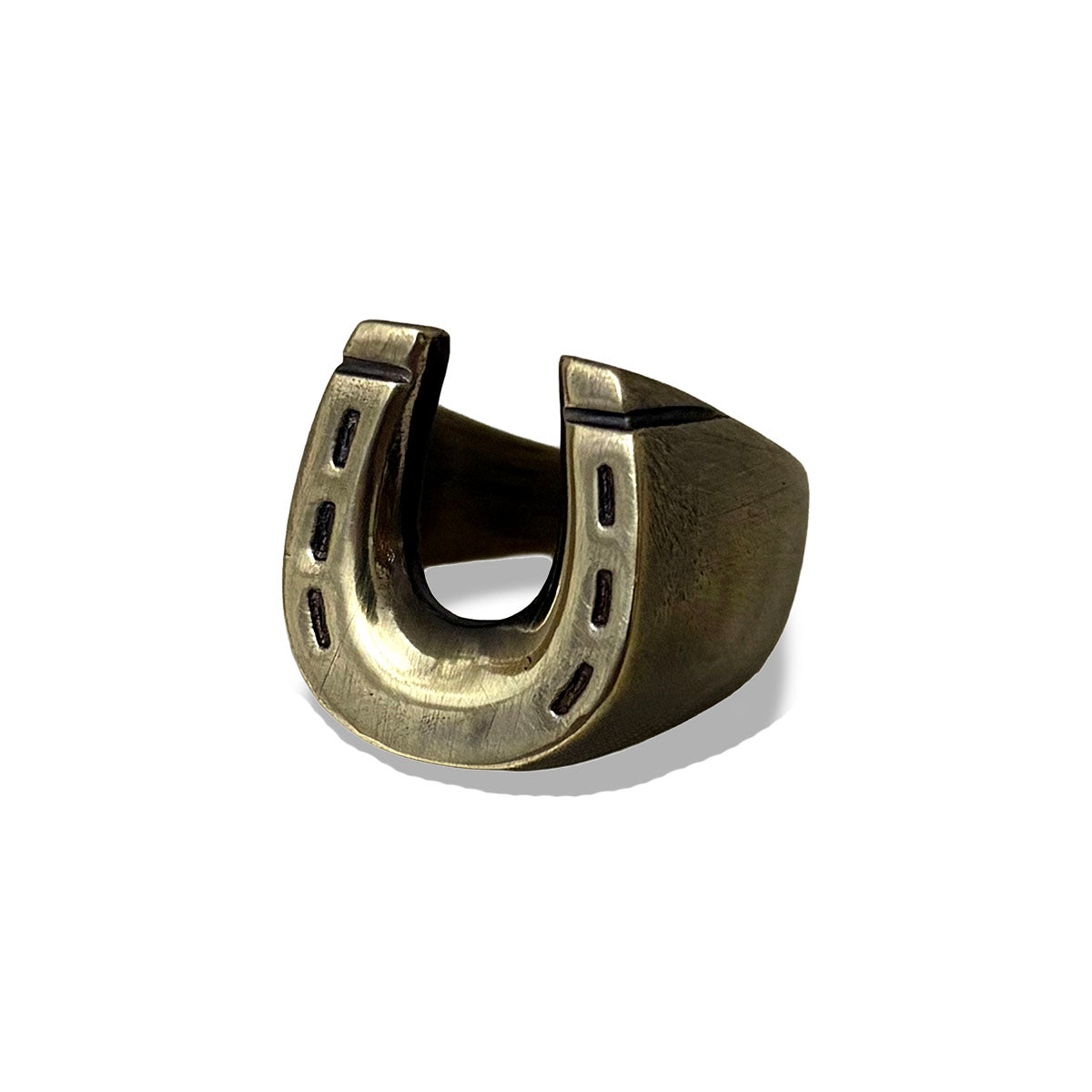 Brass Horse Shoe Ring 