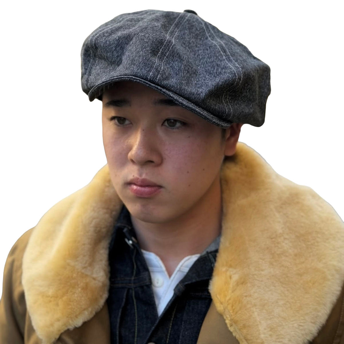 Black Chambray Casquette