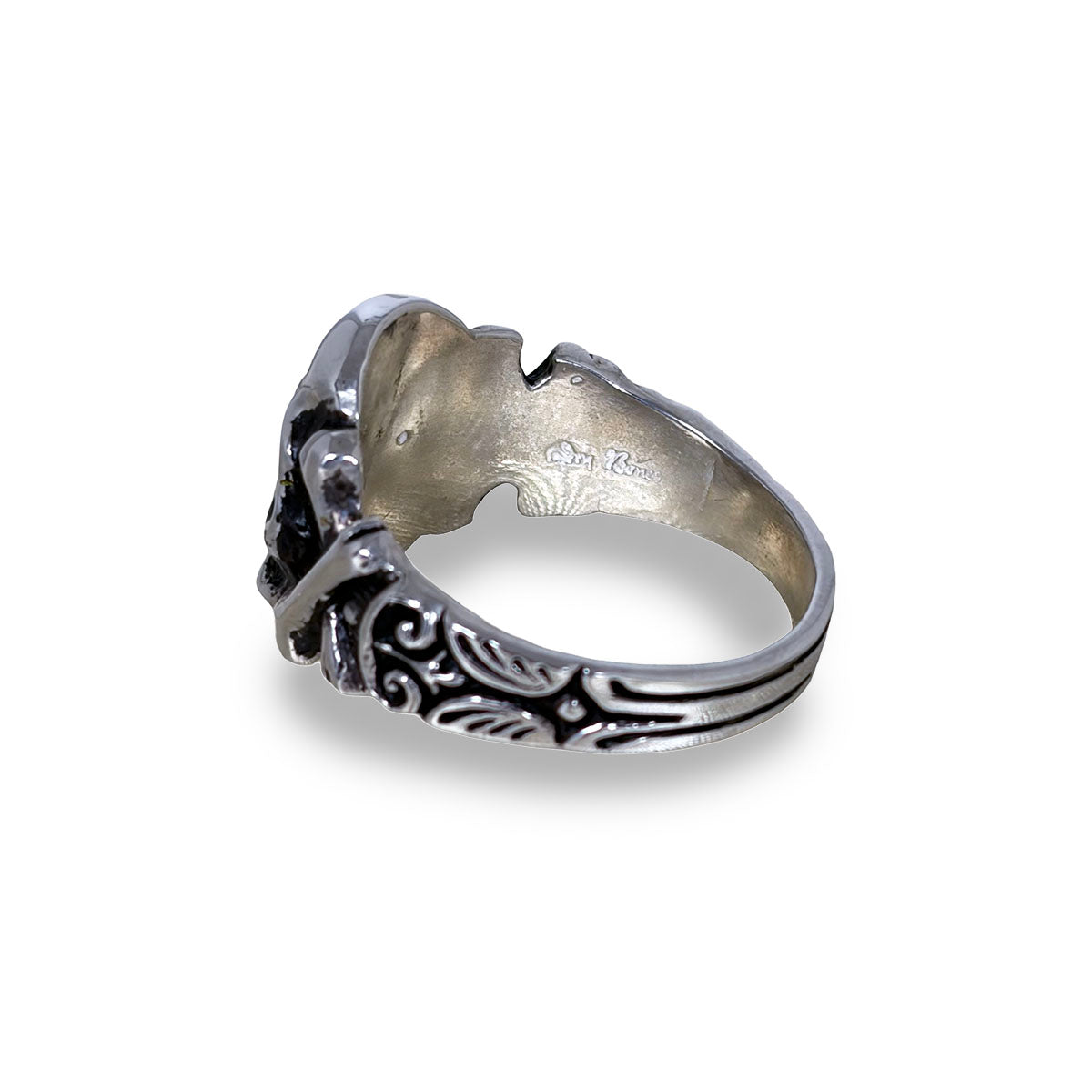 Sparkle Eyes Skull Ring "SILVER" 