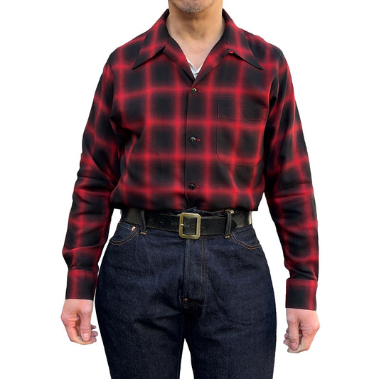 Ombre Check Open Shirt