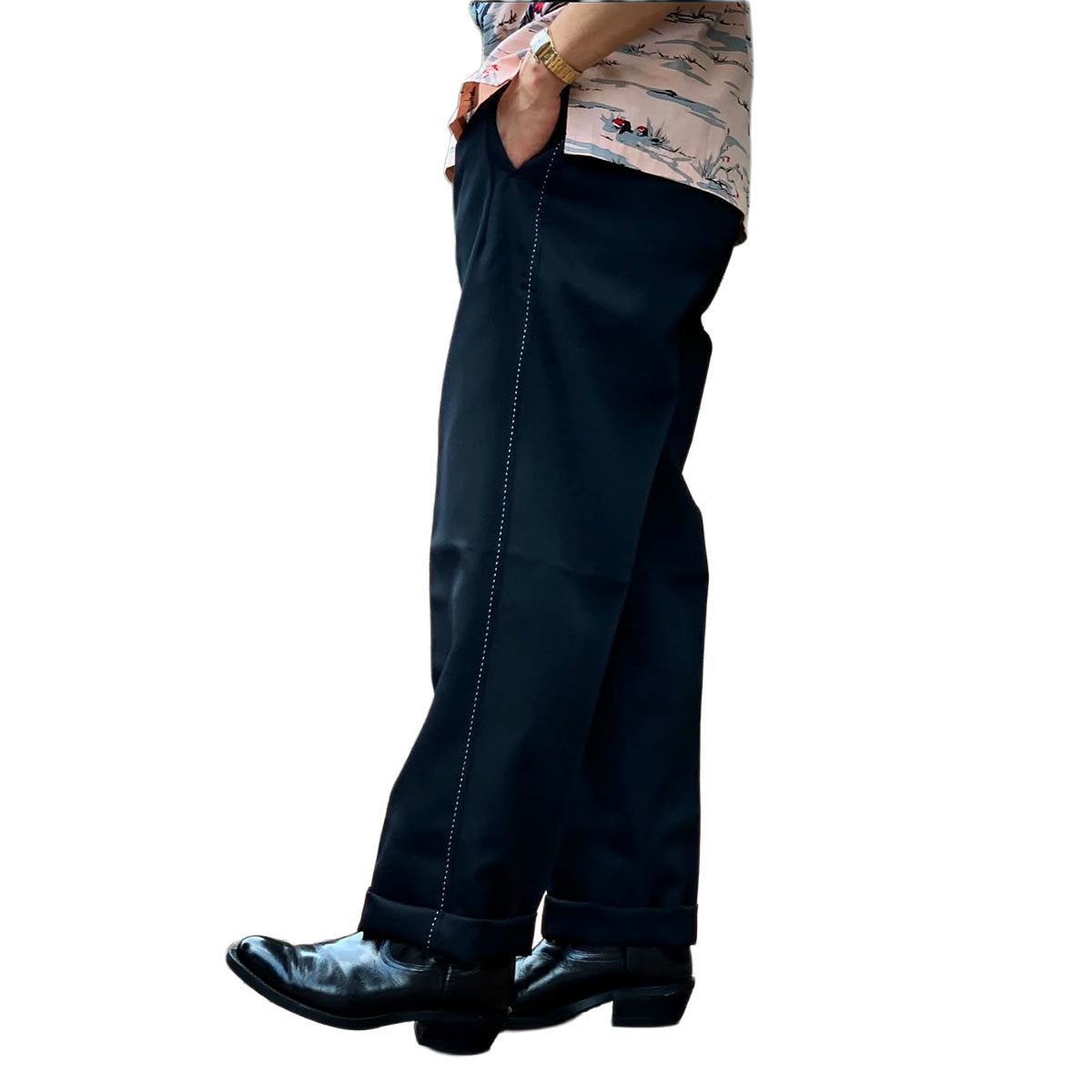 Hand Stitched Two Tuck Trousers