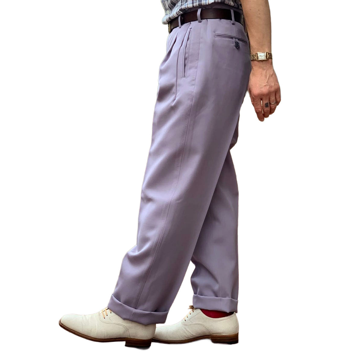 Hand Stitched Two Tuck Trousers