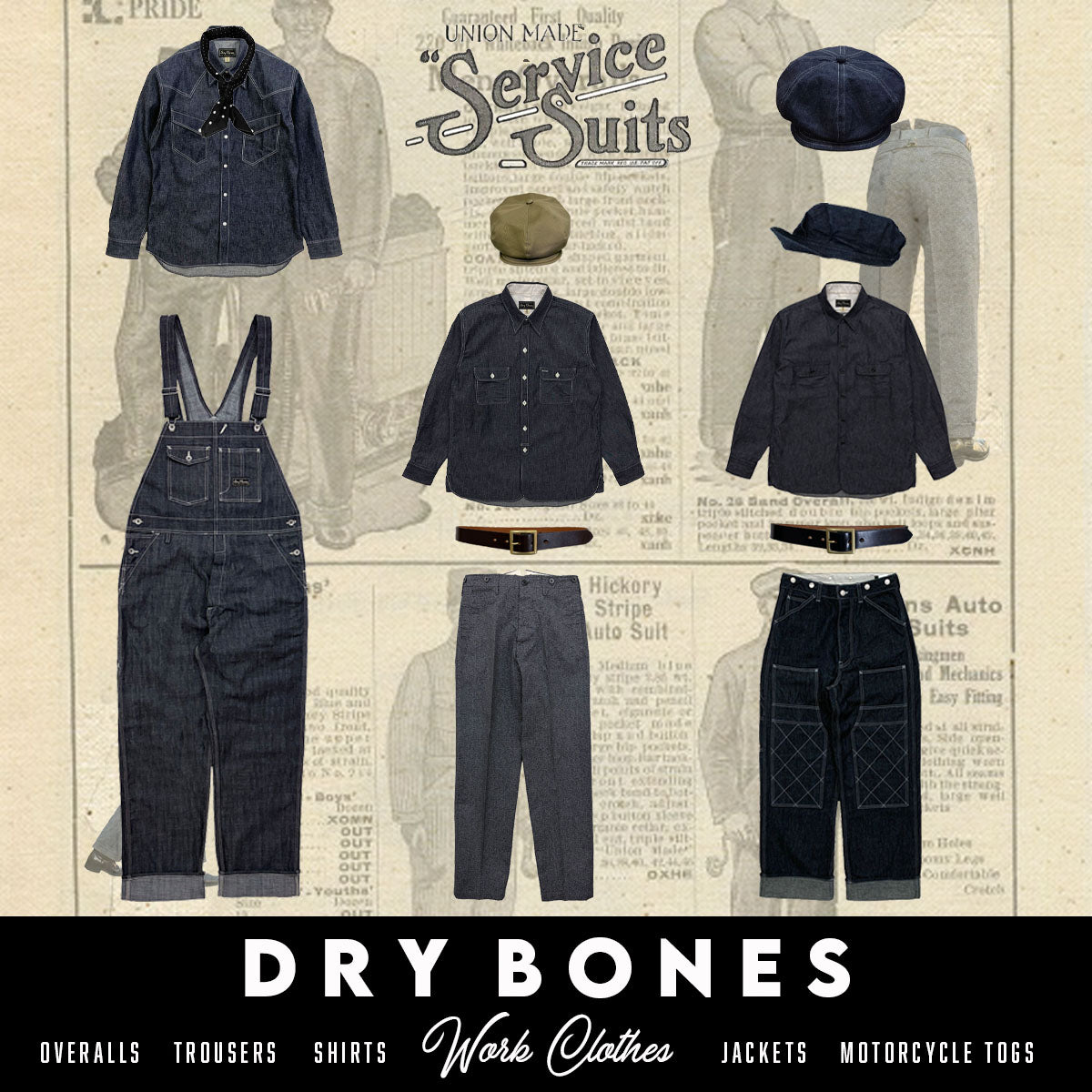 DRYBONESドライボーンズ カバーオール　美品 Today's Dry Bones TOKYO ・ ・ ・ ・ ・ #drybones #denimoveralls