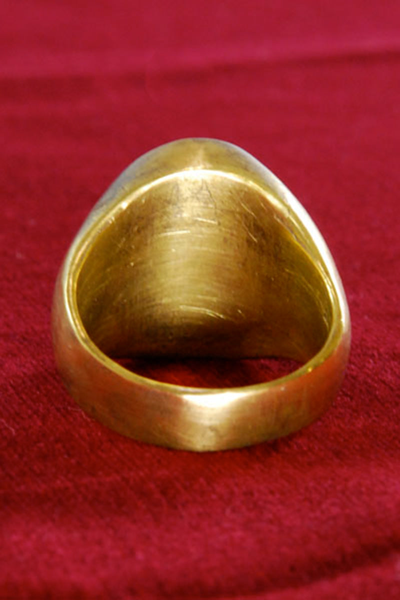 Brass Two Face Frame Ring