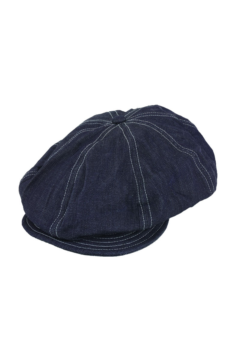 1年保証』 ハンチング/ベレー帽 BLACK / CASQUETTE DENIM LINEN 502LD 