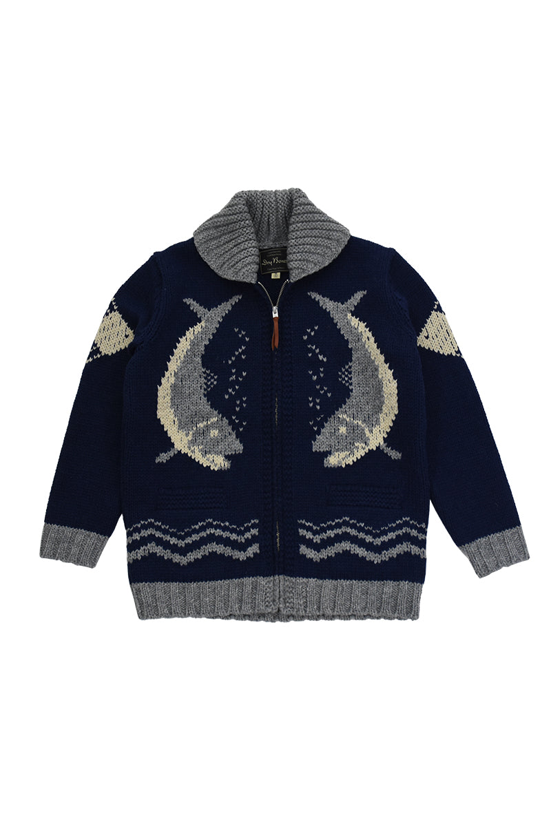 Cowichan Sweater "SEA BASS"