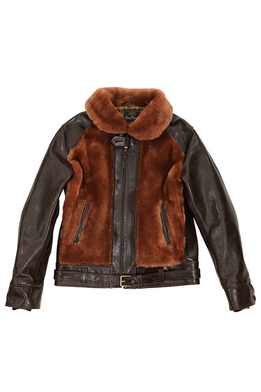 Leather and Sheepskin Jacket "GRIZZLY"