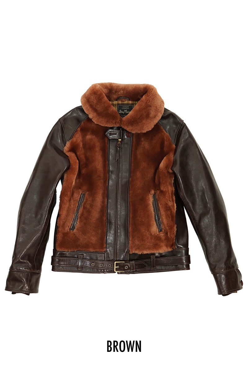Leather and Sheepskin Jacket “GRIZZLY”