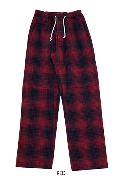 Ombre Check Flannel Easy Pants