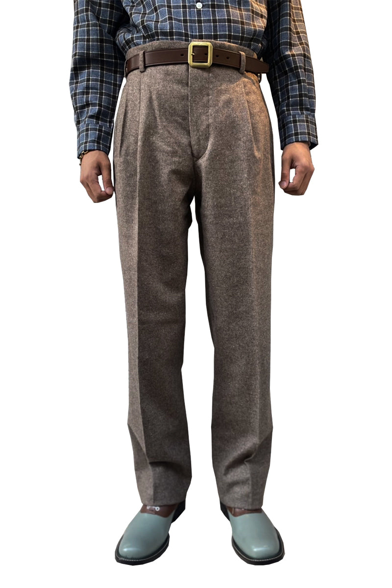 Silk-Nep Tweed Two-Tack Trousers