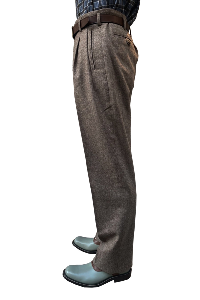 Silk-Nep Tweed Two Tack Trousers