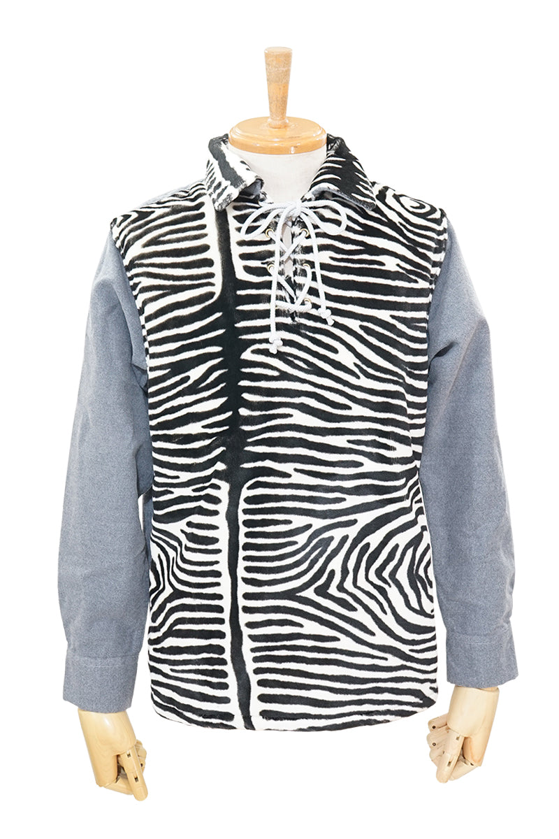 2Tone Pull-over Lace-up Shirt “ZEBRA” – Dry Bones Online Shop